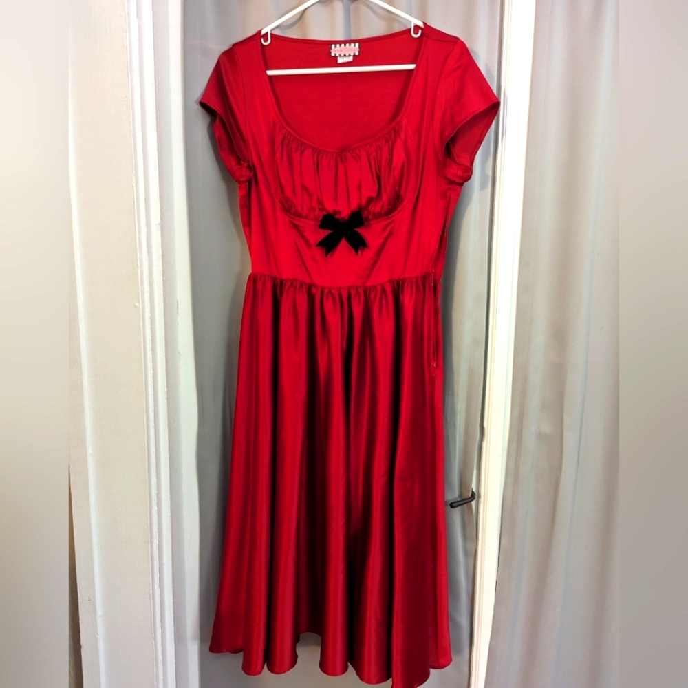Red ♥️🍒 50s Pinup Dress Size L